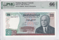 Tunisia, 20 Dinars, 1980, UNC, p77

PMG 66 EPQ

Estimate: USD 75-150
