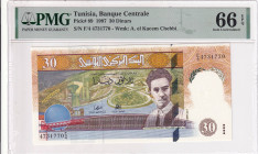 Tunisia, 30 Dinars, 1997, UNC, p89

PMG 66 EPQ

Estimate: USD 50-100