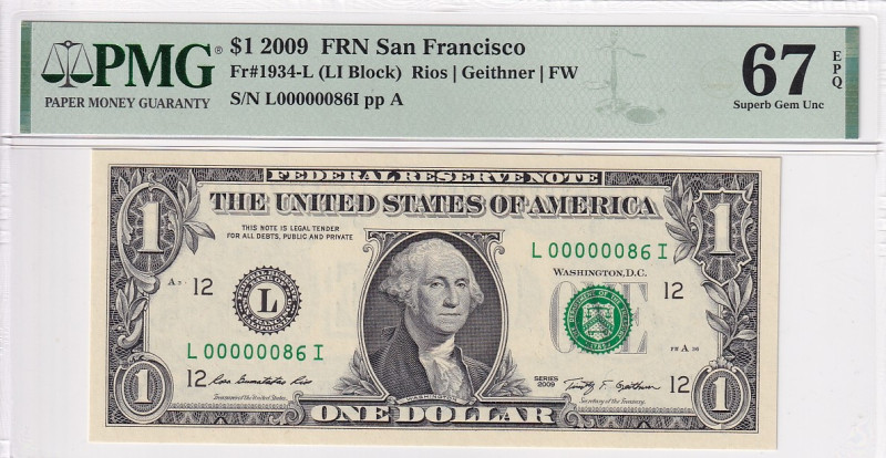 United States of America, 1 Dollar, 2009, UNC, p530

PMG 67 EPQ, High conditio...