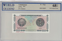 Uzbekistan, 1 Som, 1994, UNC, p73as, SPECIMEN

WBG 68 TOP

Estimate: USD 40-80