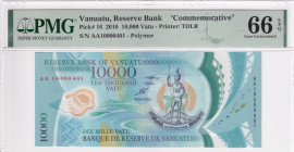 Vanuatu, 10.000 Vatu, 2010, UNC, p16

PMG 66 EPQ, Commemorative banknot

Estimate: USD 200-400