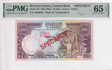 Western Samoa, 10 Tala, 1985, UNC, p27s, SPECIMEN

PMG 65 EPQ

Estimate: USD 50-100