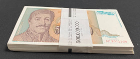 Yugoslavia, 5.000.000 Dinara, 1993, UNC, p132, BUNDLE

(Total 100 Banknotes)

Estimate: USD 40-80