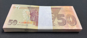 Zimbabwe, 50 Dollars, 2020, UNC, p105, BUNDLE

(Total 100 Banknotes)

Estimate: USD 40-80