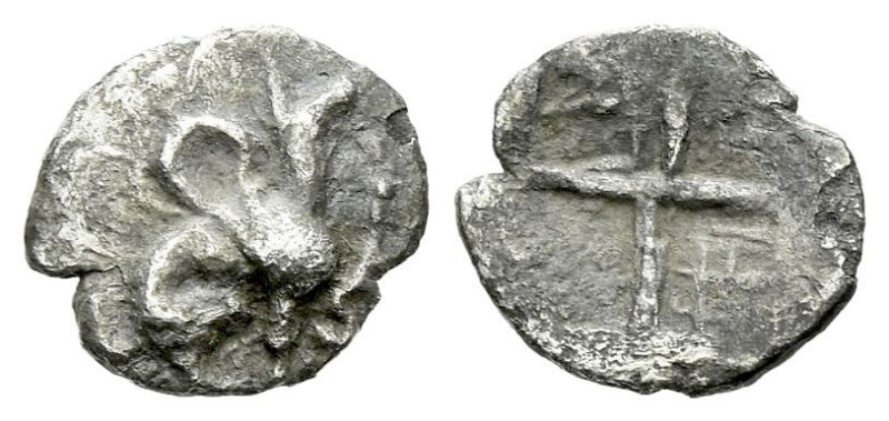 Ionia, Teos Hemiobol circa 450-425, AR 8.00 mm., 0.27 g.

Toned and VF