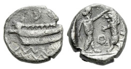 Samaria, Obol circa 375-355