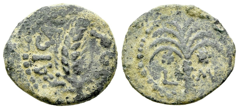 Judaea, Marcus Ambibulus, 9-12 Jerusalem Prutah circa 9-12, Æ 17.00 mm., 2.36 g....