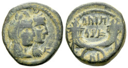 Kings of Nabathaea, Aretas IV, with Shaqilat, 9 BC - AD 40 Petr Bronze circa 9 BC-AD 40