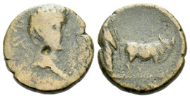 Macedonia, Uncertain mint (Philippi ?) Octavian as Augustus, 27 BC – 14 AD Bronze circa 27 BC - AD 14