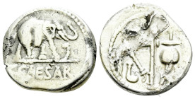 C. Iulius Caesar Plated denarius circa 49-48