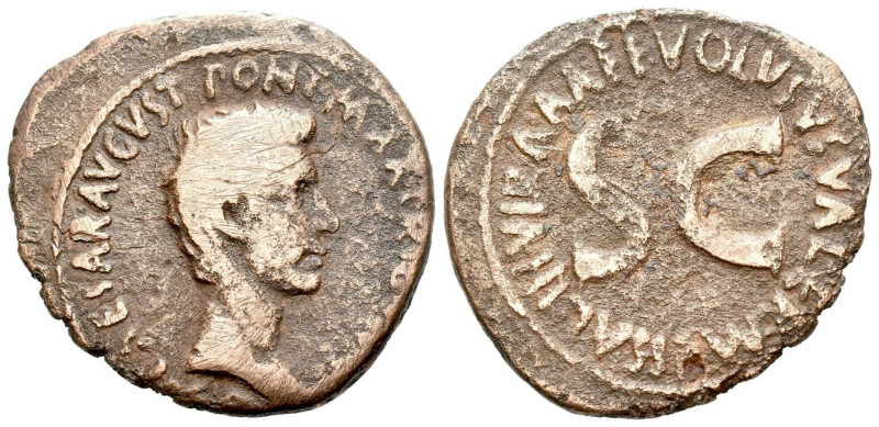 Octavian as Augustus, 27 BC – 14 AD As Rome circa 27 BC - AD 14, Æ 29.00 mm., 8....