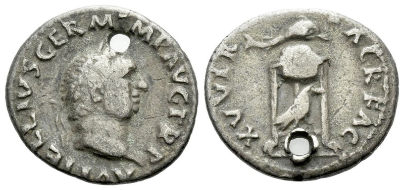 Vitellius, 69 Denarius Rome circa 69, AR 18.00 mm., 3.02 g.

Rare. Toned, pier...