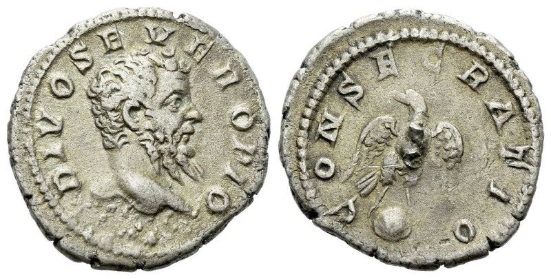 Divus Septmius Severus Denarius Rome after 211, AR 19.00 mm., 3.24 g.

Toned a...