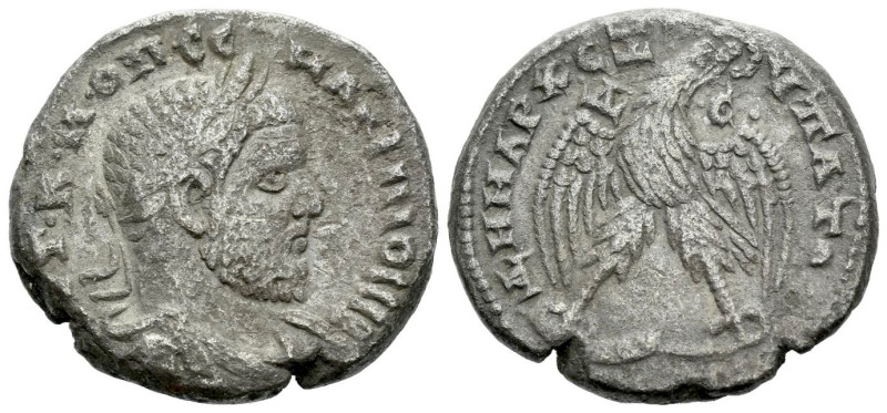 Macrinus, 217-218 Tetradrachm Antiochia circa 217-218, AR 26.00 mm., 

VF