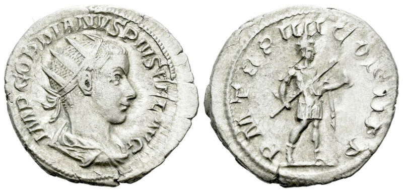 Gordian III, 238-244 Antoninianus Rome circa 238-244, AR 23.00 mm., 4.08 g.

A...