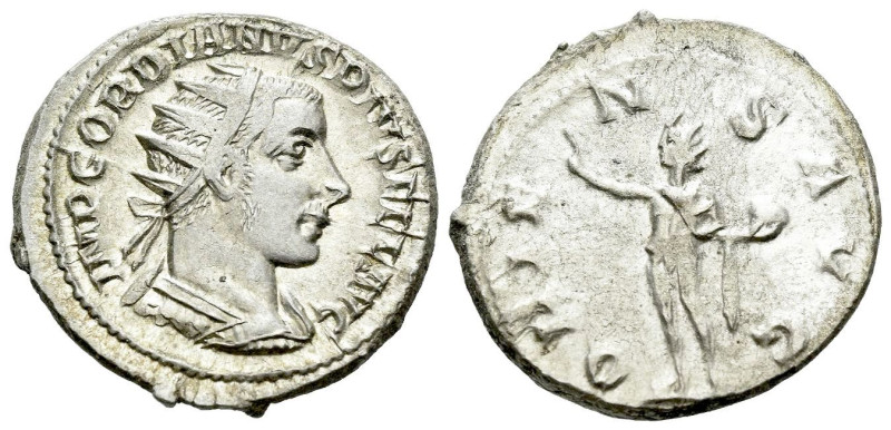 Gordian III, 238-244 Antoninianus Antiochia circa 238-244, AR 23.00 mm., 5.43 g....