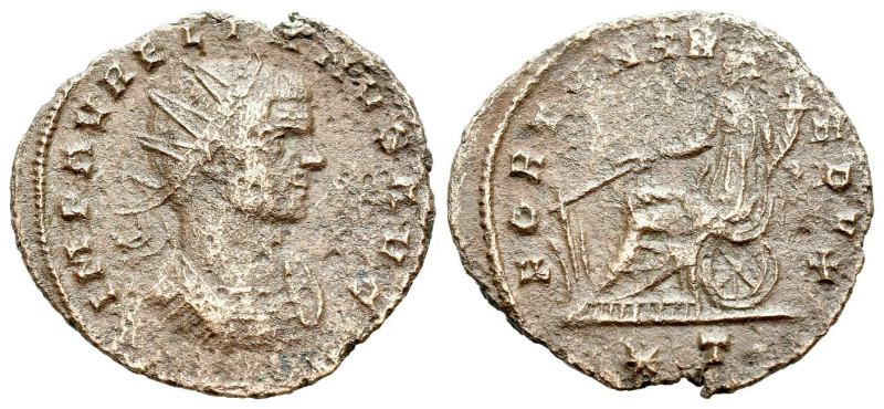 Aurelian, 270-275 Antoninianus circa 270-275, Æ 21.00 mm., 2.38 g.

About VF