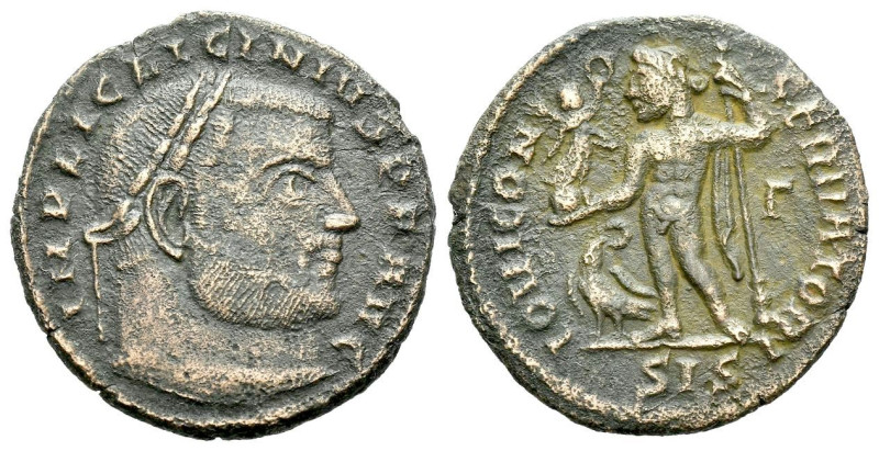 Licinius, 308-324 Follis Siscia circa 308-324, Æ 20.00 mm., 3.11 g.

VF