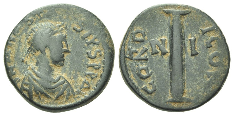 Anastasius I, 491-518 Pentanummium Nicomedia circa 491-518, Æ 16.00 mm., 2.62 g....