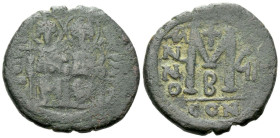 Justin II and Sophia, 565-578 Follis Constantinople circa 565-578