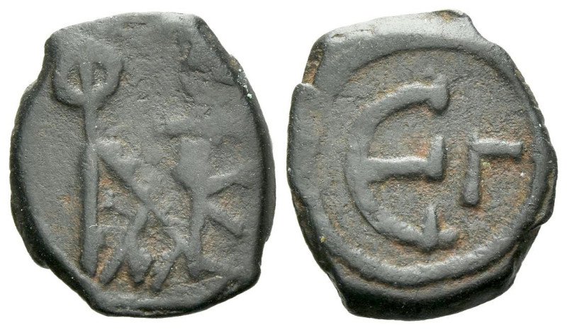 Justin II, 565-578 Pentanummium Nicomedia circa 565-578, Æ 16.00 mm., 2.07 g.
...