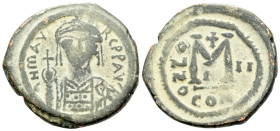 Maurice Tiberius, 582-602 Follis Constantinople circa 582-602