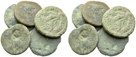 Large lot of 5 Bronzes IV century