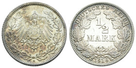 Germany, 1/2 Mark 1916