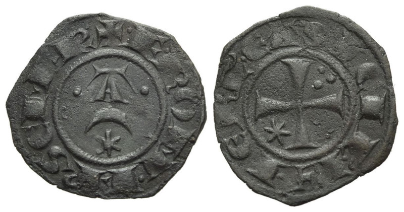 Messina, Frederick II Emperor, 1197-1250 Denaro circa 1197-1250, billon 17.00 mm...