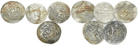 Islamic, Tabaristan Large lot of 5 Hemidrachms VIII century