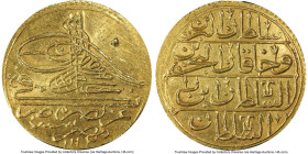 Ottoman Empire. Mahmud I gold Zeri Mahbub AH 1143 (1730) MS62 PCGS, Misr mint (in Egypt), KM86. HID09801242017 © 2023 Heritage Auctions | All Rights R...