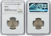 Ottoman Empire. Mehmed V Qirsh AH 1327 Year 6 (1913/1914) MS63 NGC, Misr mint, KM306. HID09801242017 © 2023 Heritage Auctions | All Rights Reserved