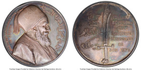 Ottoman Empire. Mehmet Ali Pasha silver Specimen "Victory of Mehmet Ali Pasha at Nessibin" Medal 1840-Dated MS63 PCGS, Paris mint (hand privy), Fonrob...