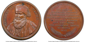 Ottoman Empire. Mehmet Ali Pasha bronzed-copper Specimen "Overland Route to India Protected" Medal 1840 SP62 PCGS, Pudd-842.2. 58mm. By A. J. Stothard...
