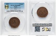 Abdul Aziz copper "Suez Canal" Franc Token 1865 MS64 Red and Brown PCGS, Lec-6, KMTn3. Issuer: Ch. & A. Bazin. HID09801242017 © 2023 Heritage Auctions...
