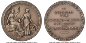 Napoleon III silver Matte Specimen "Opening of Suez Canal" Medal 1869 SP66 PCGS, Divo-606, Lec-2. A delectable non-restrike silver example in a premiu...
