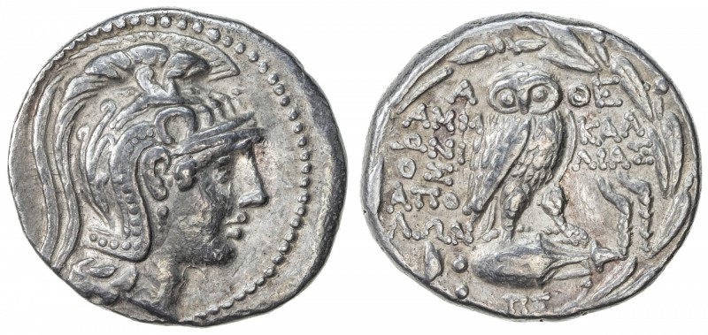 ATHENS: New style series, 166-57 BC, AR tetradrachm (16.55g), S-2555, head of At...