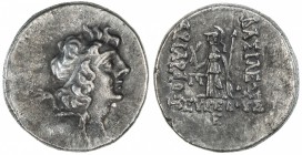CAPPADOCIAN KINGDOM: Ariarathes IX Eusebes Philapator, 101-87 BC, AR drachm (4.02g), year 5, S-7297/99, young head of king // Athena standing, year be...