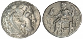 MACEDONIAN KINGDOM: Alexander III, the Great, 336-323 BC, AR tetradrachm (16.68g), Sardis, S-6721 ff, head of Herakles, wearing lion skin // Zeus seat...