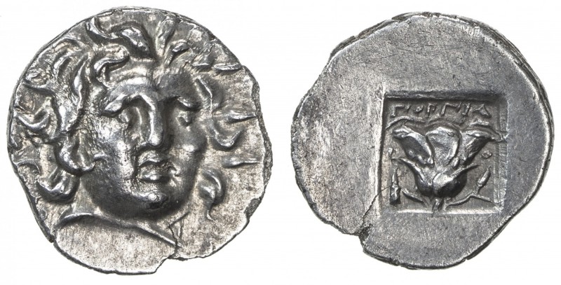 RHODES: Anonymous, ca. 125-88 BC, AR hemidrachm (1.28g), Rhodian-150, Gorgias, r...