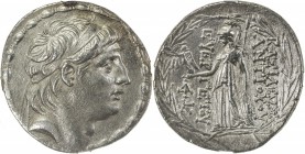 SELEUKID KINGDOM: Antiochos VII Euergetes, 138-129 BC, AR tetradrachm (16.72g), S-7092, diademed head, beaded border // Athena standing, holding Nike,...