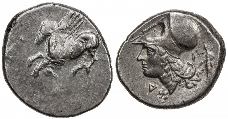 THOURIOI: ca. 350-306 BC, AR stater (8.53g), S-2629var, Pegasos left // head of ...