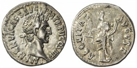 ROMAN EMPIRE: Nerva, 96-98 AD, AR denarius (3.08g), Rome (Sept.-December 96), S-3019, Aequitas standing, holding scales & cornucopia, VF.