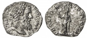 ROMAN EMPIRE: Pertinax, 193-193 AD, AR denarius (2.51g), Rome, S-6046, Providentia standing, his right hand pointing upwards to a star, some surface p...