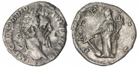 ROMAN EMPIRE: Didius Julianus, 193 AD, AR denarius (2.41g), Rome, S-6073, P M TR P COS, Fortuna standing, holding rudder on globe & cornucopia, VF, R....