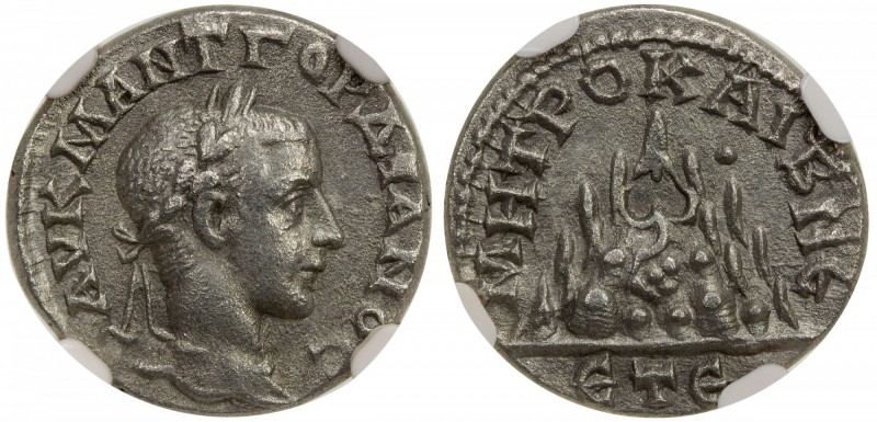 ROMAN EMPIRE: Gordian III, 238-244 AD, AR drachm, year 5 (=241/242 AD), Caesarae...