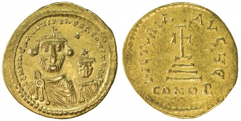 BYZANTINE EMPIRE: Heraclius, 610-641, AV solidus (4.39g), Constantinople, S-734,...