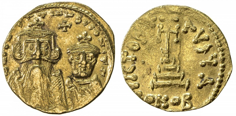 BYZANTINE EMPIRE: Constans II, 641-668, AV solidus (4.31g), Constantinople, S-95...