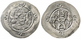 SASANIAN KINGDOM: Kavad II, 628, AR drachm (4.12g), AHM (Hamadan), year 2, G-223, scarce mint, pleasant EF, S.
