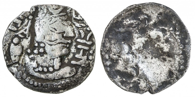 ALCHON HUNS: Mehama, fl. 461-493, AR drachm (3.74g), G-145, crowned bust right, ...